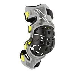 Kolenní ortézy BIONIC-7, ALPINESTARS (stříbrná/žlutá fluo, pár)