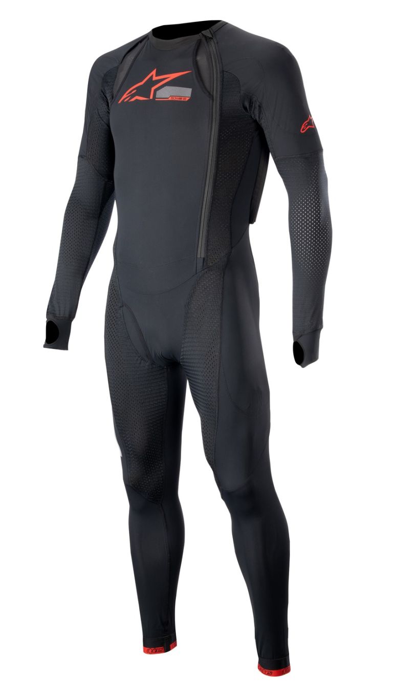 Vonkajší vrstva airbagové vesty TECH-AIR®10, ALPINESTARS (černá/červená/šedá, prevedenie s dlhými nohavicami)