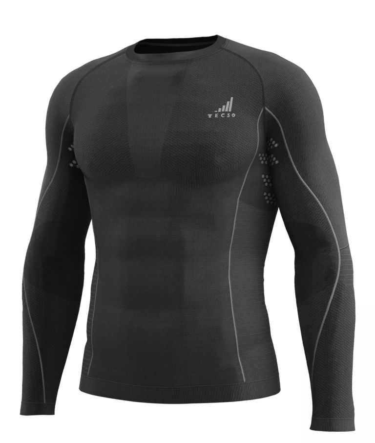 Funkčné triko s dlhým rukávom K-MERINO, unisex TECSO (čierna)