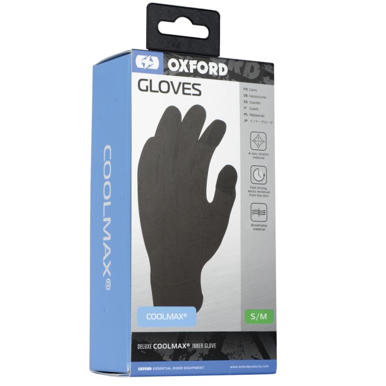 Vložky do rukavíc Coolmax®, OXFORD (čierne)