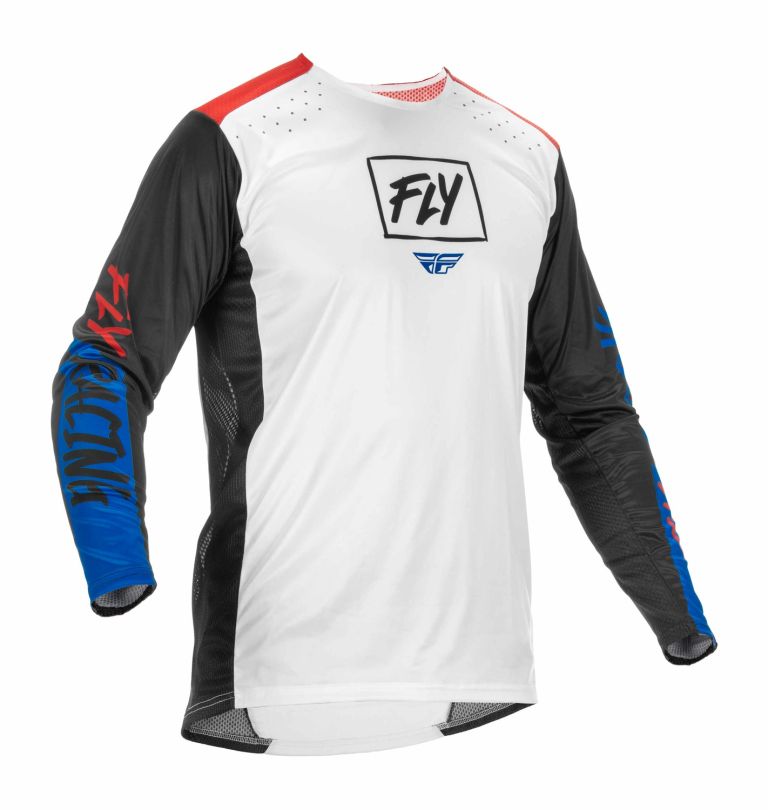 Dres LITE, FLY RACING - USA 2022 (červená/bílá/modrá)