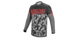 Dres VENTURE R, ALPINESTARS (šedá camo/červená fluo/černá)