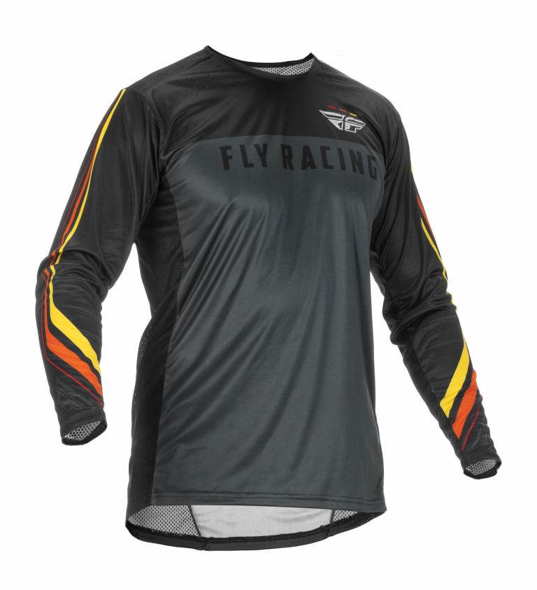 Dres LITE, FLY RACING - USA 2022 (metal/červená/žlutá)
