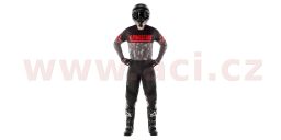 Dres VENTURE R, ALPINESTARS (šedá camo/červená fluo/černá)