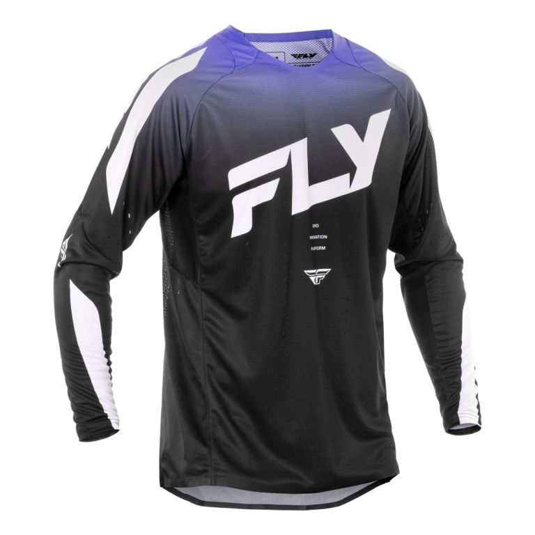 Dres EVOLUTION, FLY RACING - USA 2025 (černá/bílá/fialová)