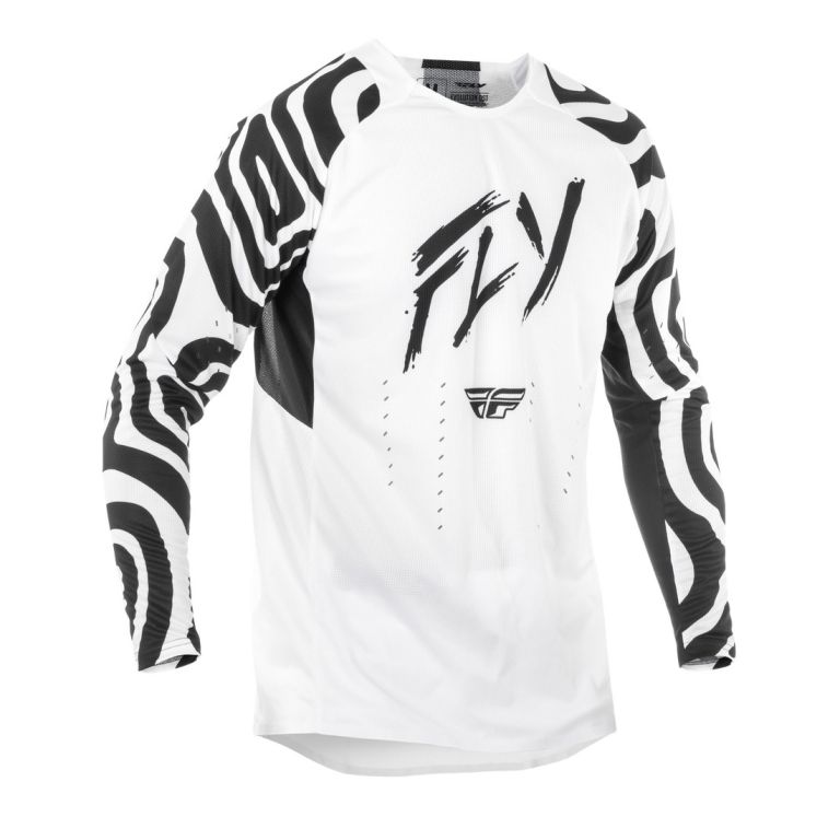 Dres EVOLUTION, FLY RACING - USA 2025 (bílá/černá)