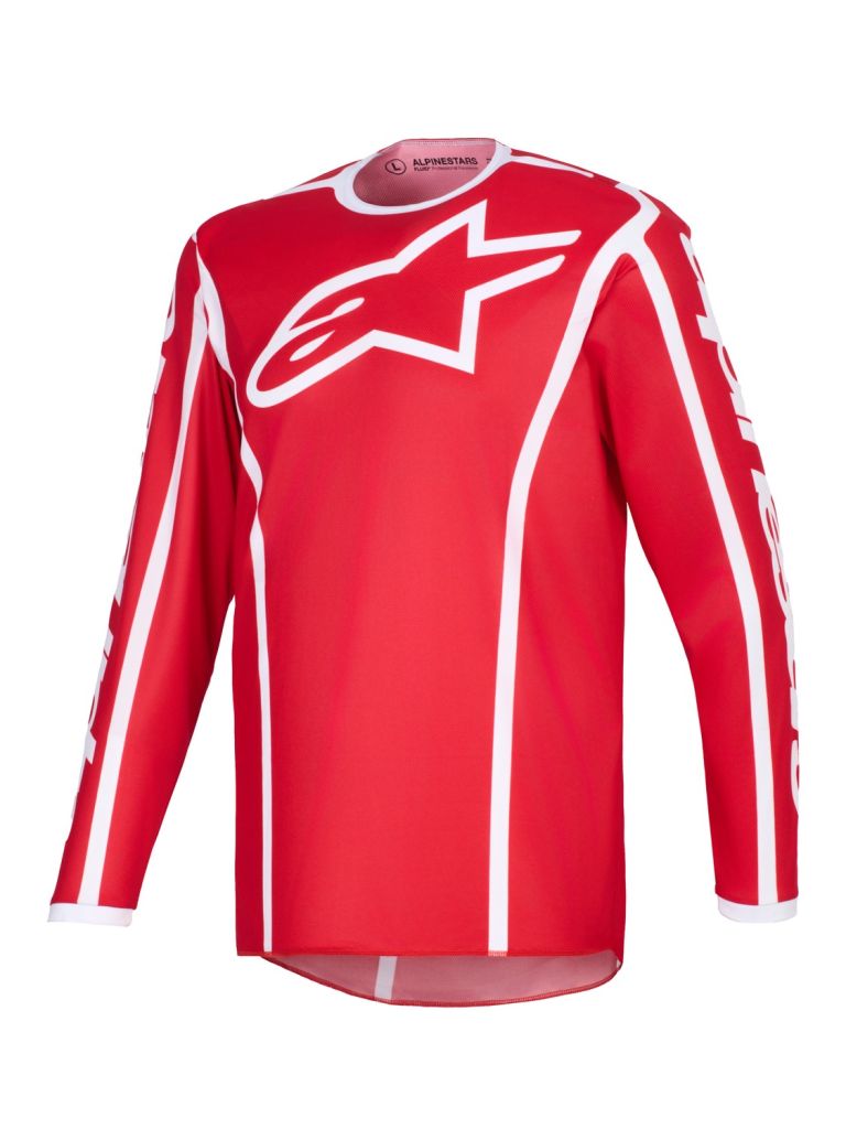 Dres FLUID APEX, ALPINESTARS (červená/bílá) 2026