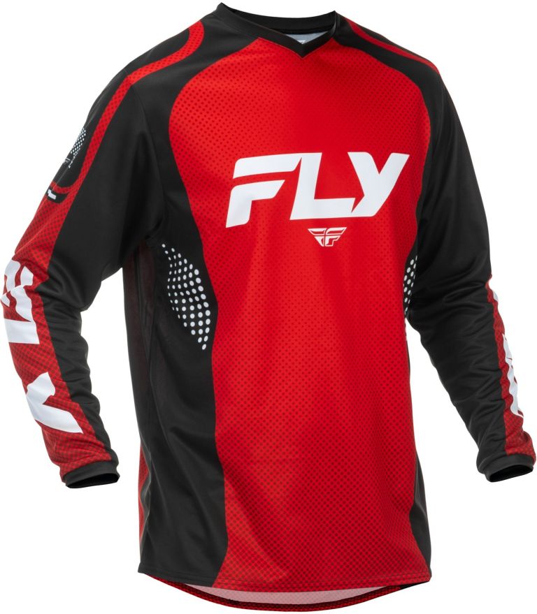 Dres F-16, FLY RACING - USA 2026 (červená/černá/bílá)