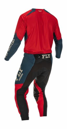 Nohavice EVOLUTION DST, FLY RACING - USA 2022 (červená/šedá)