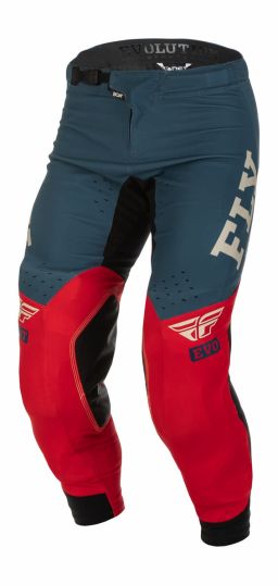 Nohavice EVOLUTION DST, FLY RACING - USA 2022 (červená/šedá)