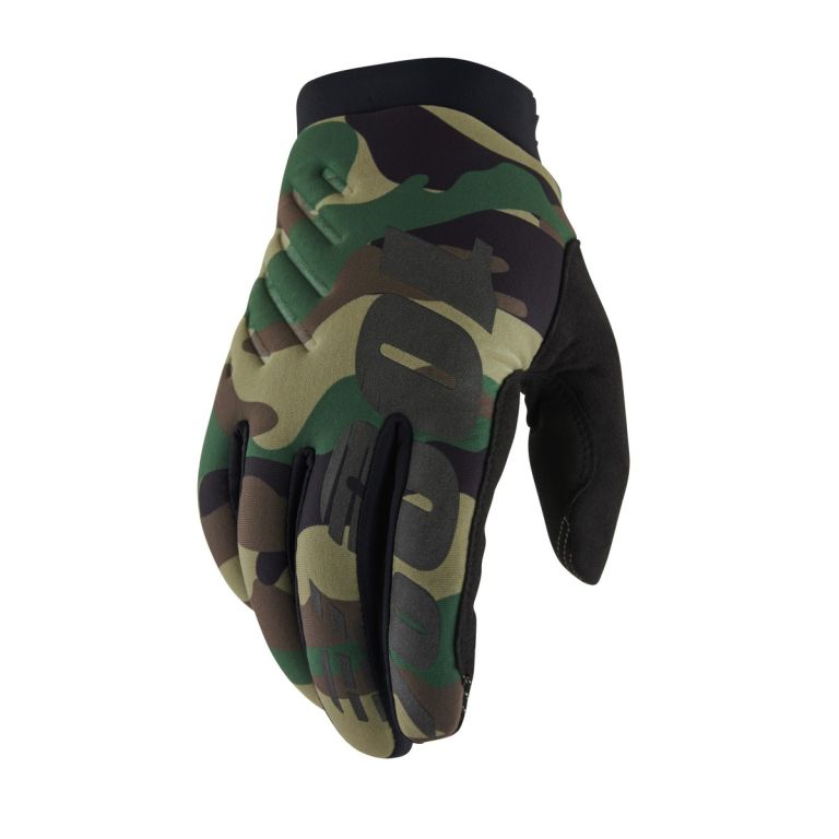 Rukavice BRISKER, 100% - USA (camo/černá)