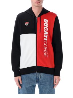 Mikina na zip DUCATI Corse, (červená, čierna, biela)