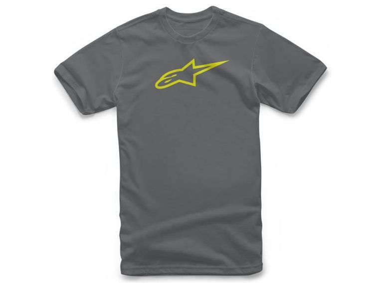 Triko AGELESS CLASSIC, ALPINESTARS (šedá/žlutá fluo)