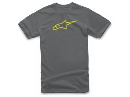 Triko AGELESS CLASSIC, ALPINESTARS (šedá/žlutá fluo)