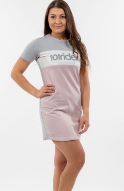 Dlhé triko T-DRESS 22, 101 RIDERS (růžová/šedá) dámske