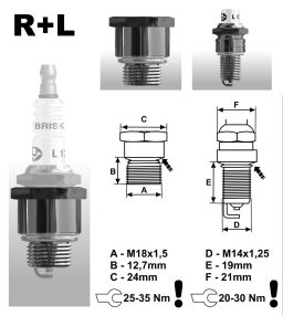 Redukcia závitová - M18 / M14 (vrátane podložky) , BRISK - Česká Republika