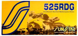 Reťaz 525RDG, SUNSTAR (x-kroužek, farba čierna, 104 článkov)