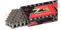Reťaz 525Z3, JT CHAINS (x-kroužek, farba čierna, 120 čl. vrátane nitovacie spojky)