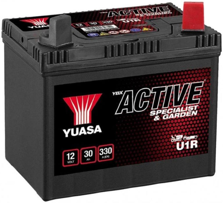 Batérie 12V, U1R, 30Ah, 330A, pravá, bezúdržbová ACTIVE GARDEN 194x126x183, YUASA originál (aktivovaná ve výrobe)