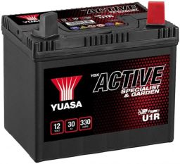 Batérie 12V, U1R, 30Ah, 330A, pravá, bezúdržbová ACTIVE GARDEN 194x126x183, YUASA originál (aktivovaná ve výrobe)