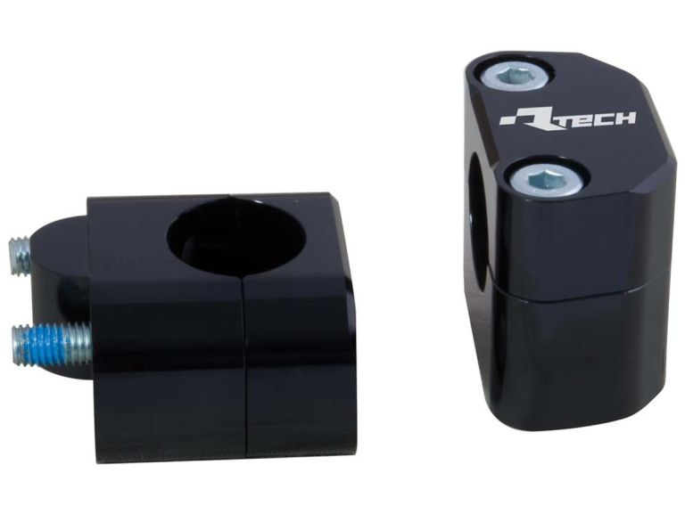 Sada na zvýšenie riadidiel + 25 mm (priemer 22 > 28,6 mm) vr. skrutiek, RTECH (čierna)