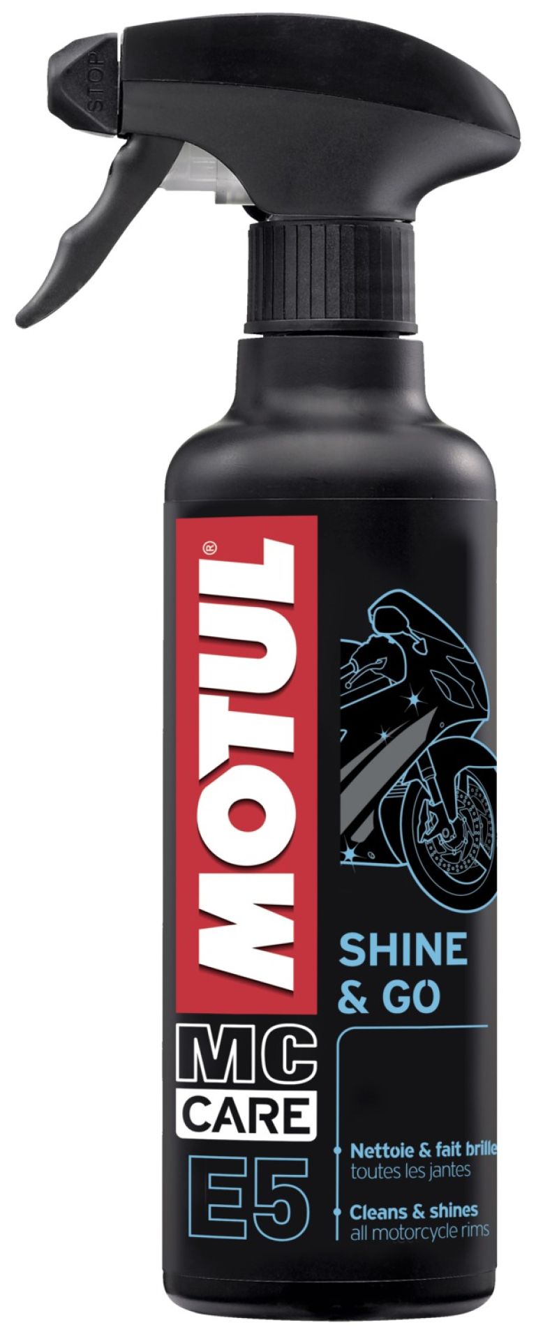 MOTUL leštenie a oživenie plastov E5 SHINE &amp; GO, 400 ml