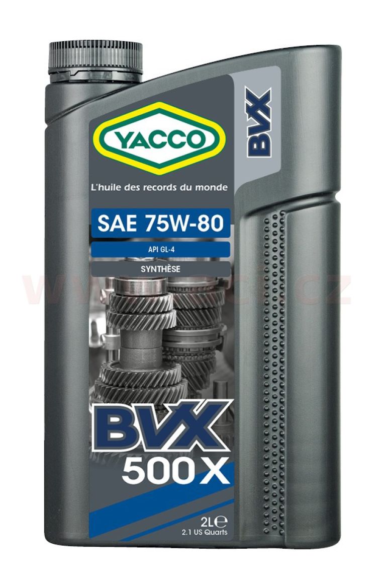 YACCO prevodový olej plne syntetický BVX 500 X 75W80 2l