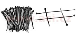 Stahovací páska 150x3,6 mm černá (sada 100 ks)