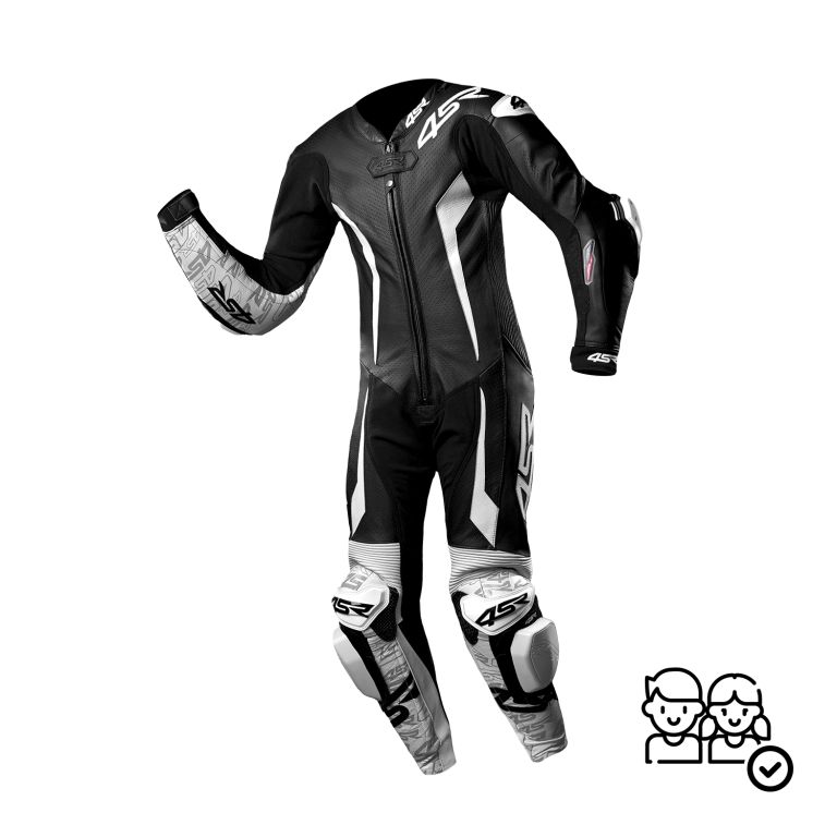 Detská Jednodielna Kombinéza 4SR Racing Junior White AR