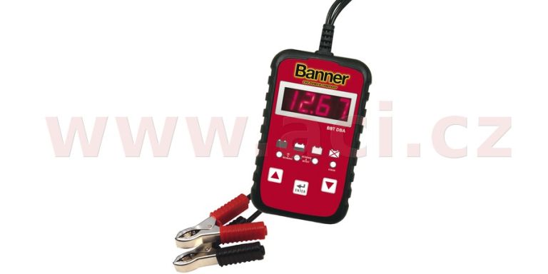 Tester batérií 12 V, napätie, prúd, dobíjanie, BANNER BBT DBA