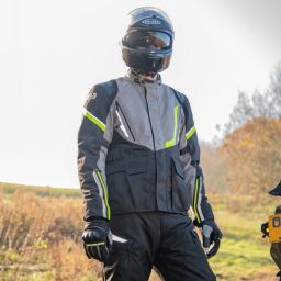 Bunda MONTREAL 4.0 DRY2DRY™, OXFORD (černá/šedá/žlutá fluo)