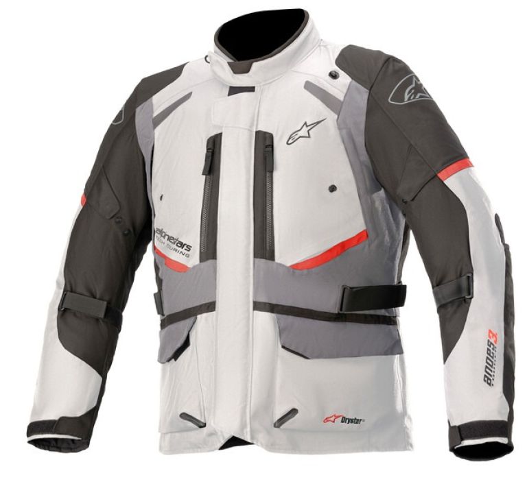 Bunda ANDES DRYSTAR, TECH-AIR 5 kompatibilný, ALPINESTARS (svetle šedá/tmavě šedá/černá/červená)