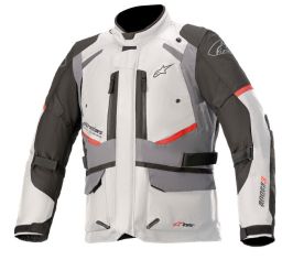Bunda ANDES DRYSTAR, TECH-AIR 5 kompatibilný, ALPINESTARS (svetle šedá/tmavě šedá/černá/červená)