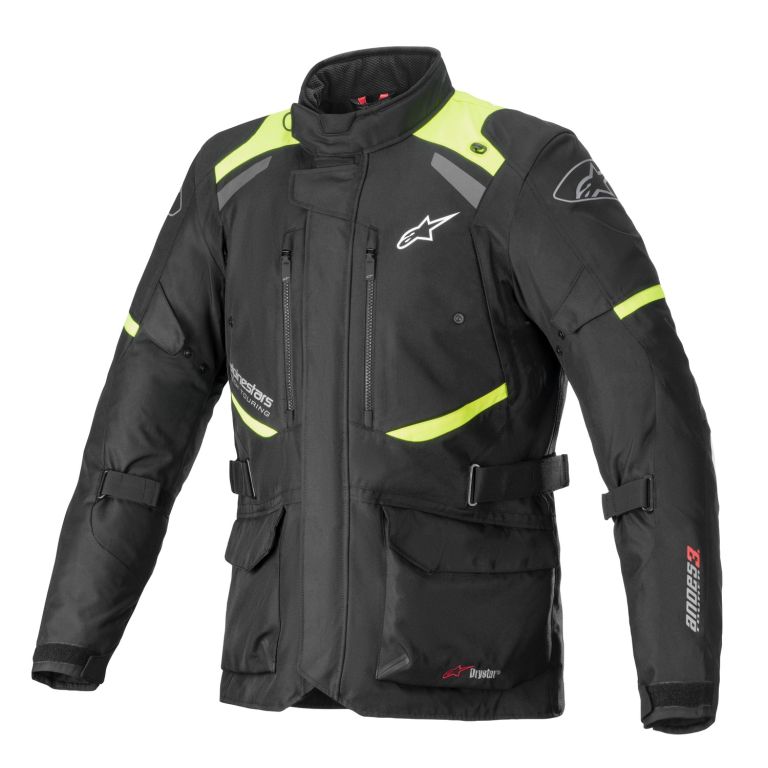 Bunda ANDES DRYSTAR, ALPINESTARS (černá/žlutá fluo)