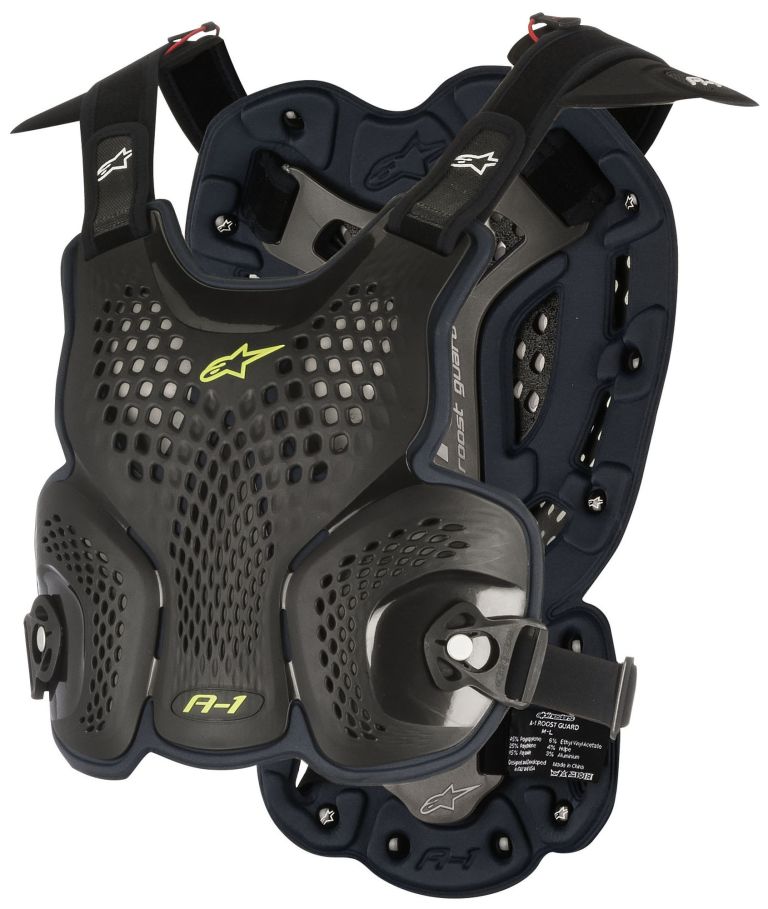Chránič tela A-1 ROOST GUARD certifikácia CE2, ALPINESTARS (čierny antracit/žlutý fluo) 2026