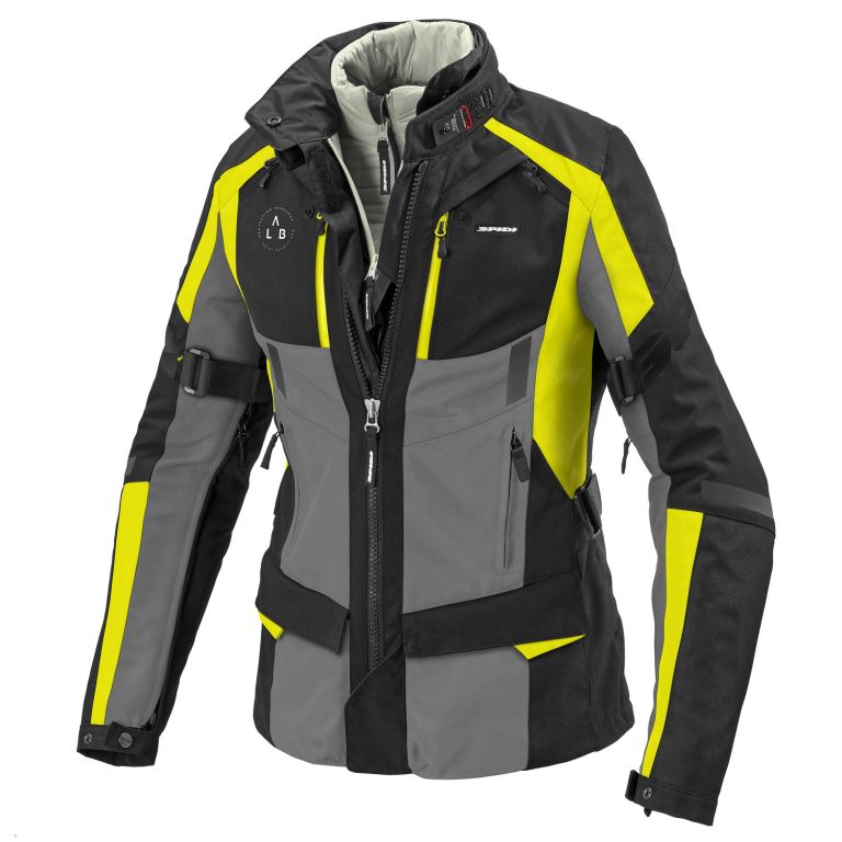 Bunda 4SEASON EVO dámska, SPIDI (černá/šedá/fluo žltá)