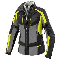 Bunda 4SEASON EVO dámska, SPIDI (černá/šedá/fluo žltá)