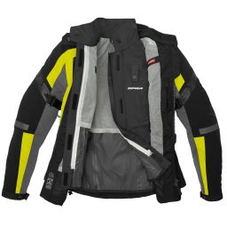 Bunda 4SEASON EVO dámska, SPIDI (černá/šedá/fluo žltá)