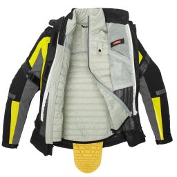 Bunda 4SEASON EVO dámska, SPIDI (černá/šedá/fluo žltá)