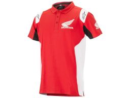 Triko s golierikom HONDA, ALPINESTARS (červená)
