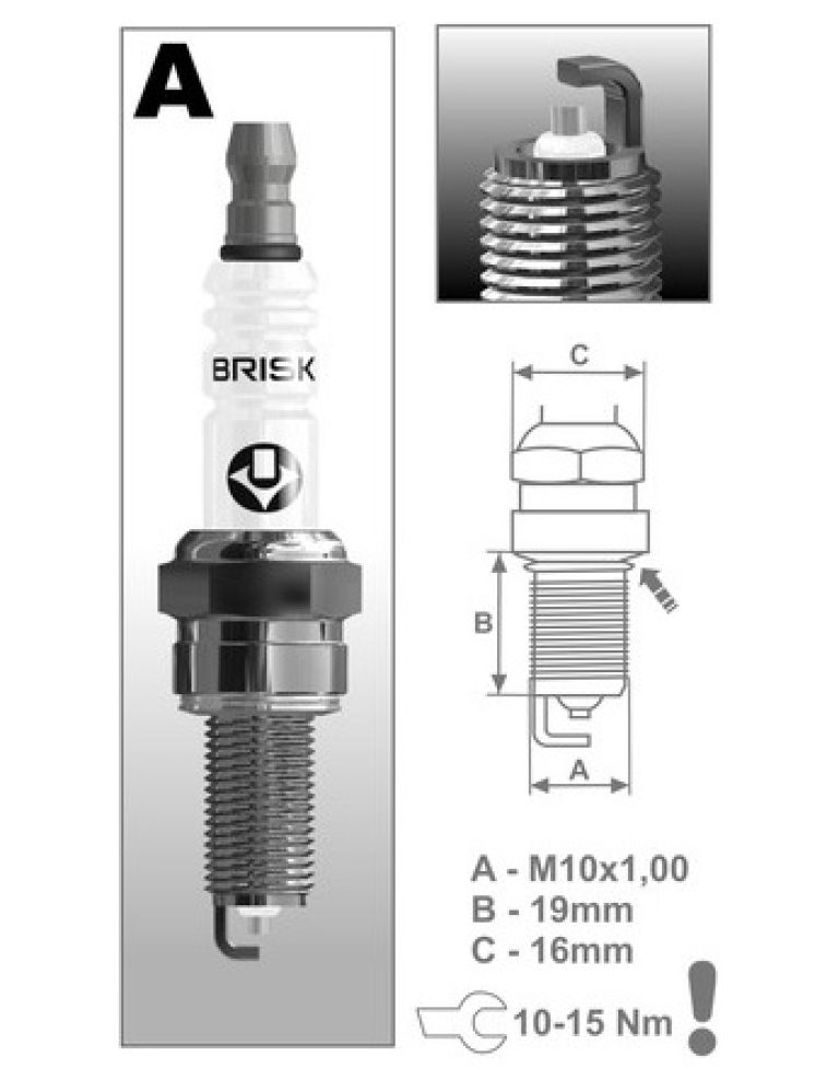 Zapaľovacie sviečka AR14YS rad Silver Racing, BRISK - Česká Republika