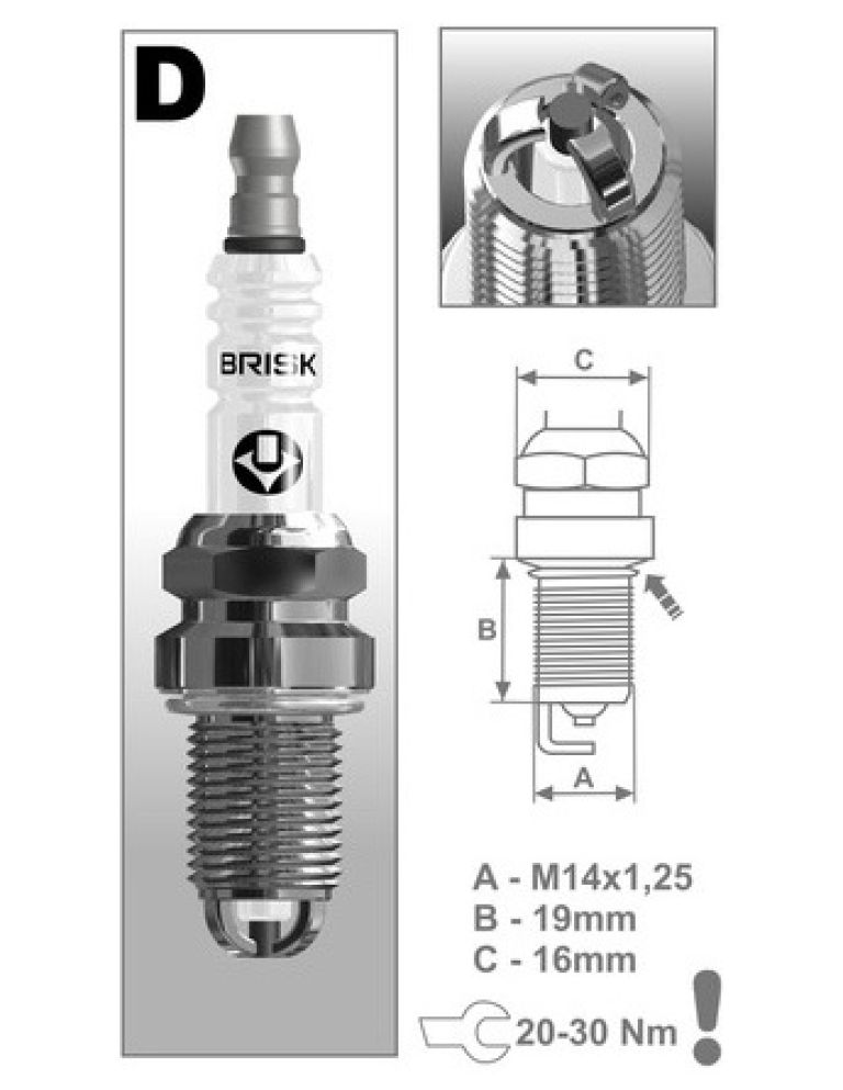 Zapaľovacie sviečka DR14TC rad Extra, BRISK - Česká Republika