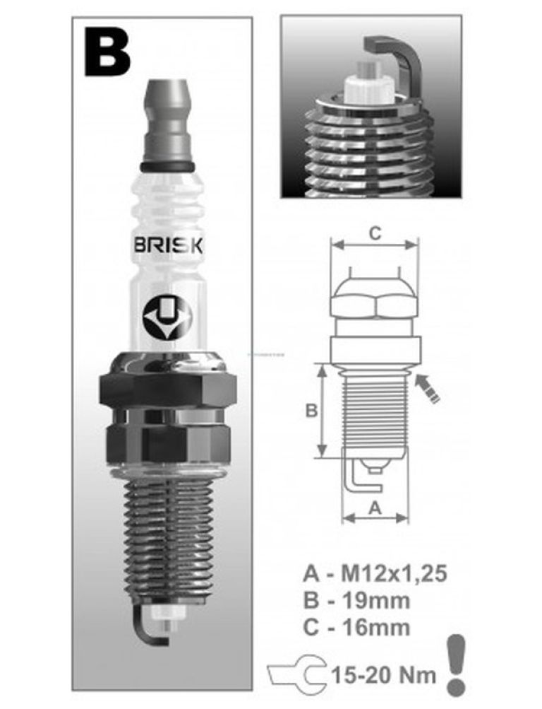 Zapaľovacie sviečka BR14YS-9 rad Super, BRISK - Česká Republika
