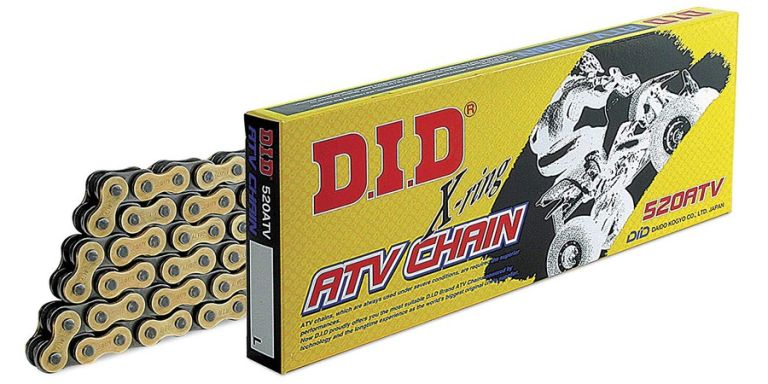 Reťaz 520ATV, D.I.D. - Japonsko (farba čierno-zlatá, 112 článkov vr. spojky ZJ)