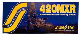 Reťaz 420MXR, SUNSTAR (bezkroužek, farba zlatá, 116 článkov)