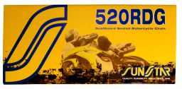 Reťaz 520RDG, SUNSTAR (x-kroužek, farba čierna, 96 článkov)