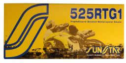 Reťaz 525RTG1, SUNSTAR (x-kroužek, farba zlatá, 124 článkov)