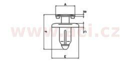 Plastová príchytka otočná, Tourmax (sada 10 ks)
