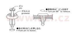 Plastová príchytka otočná, Tourmax (sada 10 ks)