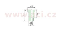 Gumová matica sa závitom M6 x 1 mm (sada 5 ks), Tourmax